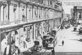 Santiago, Plaza de Armas desde Calle Estado, 1914