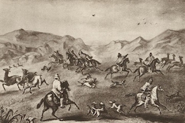 Caza de guanacos, ca. 1855
