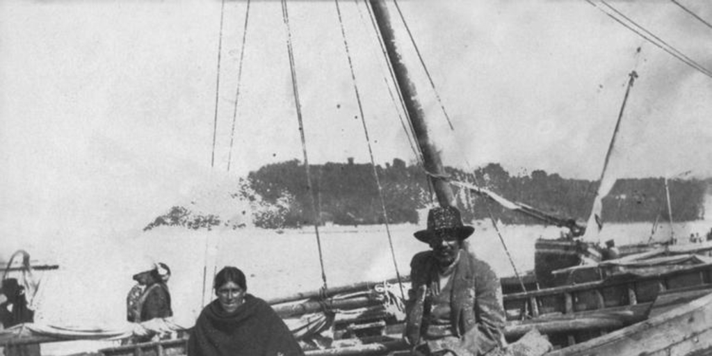 Lugareños en Chiloé, hacia 1950