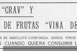 Aviso publicitario de licores, 1936