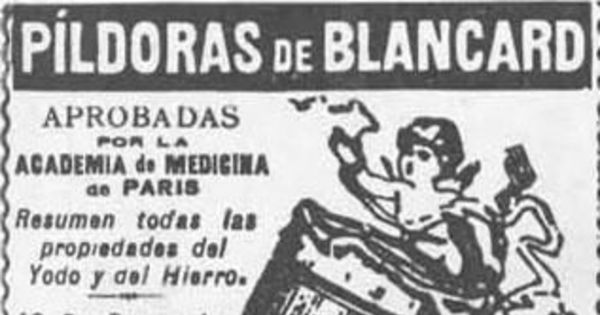 Aviso publicitario de vitaminas y minerales, 1910