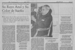 Su rayo azul y su color de sueño : en el centenario de Juan Guzmán Cruchaga