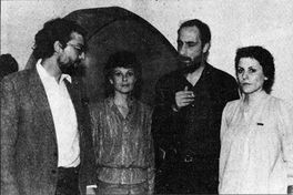 Raúl Zurita en el lanzamiento de Anteparaiso, junto a Diamela Eltit, Paulina Castro y Mario Fonseca