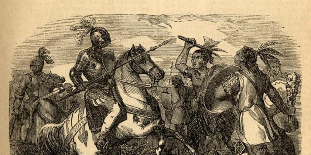 Batalla entre españoles y mapuches