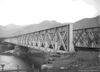 Puente en Angostura de Paine, hacia 1900