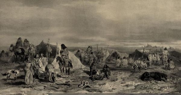 Campement de patagons au havre peckett, 1838