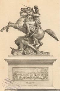 Estatua del jeneral D. Bernardo O'Higgins en Santiago