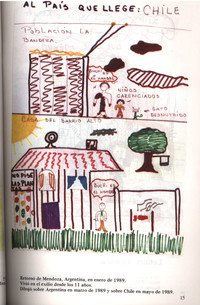 Dibujo de Pablo sobre Chile, 14 años, mayo de 1989