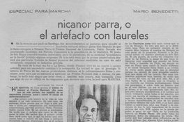 Nicanor Parra, o el artefacto con laureles