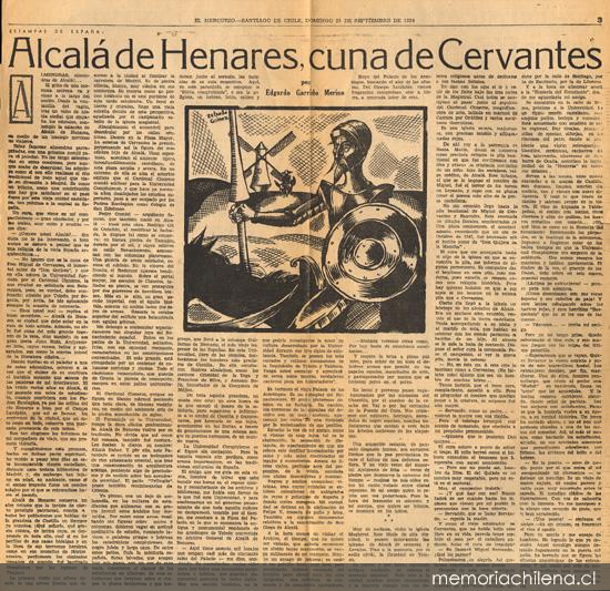 Estampas de España : Alcalá de Henares, cuna de Cervantes