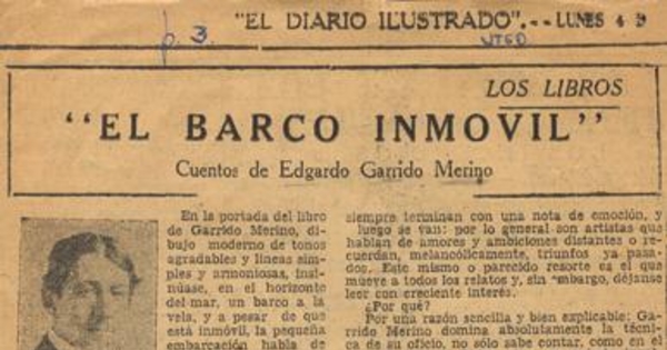 Los libros : El barco inmóvil, cuentos de Edgardo Garrido Merino