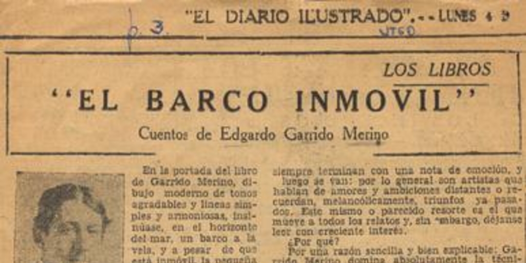 Los libros : El barco inmóvil, cuentos de Edgardo Garrido Merino