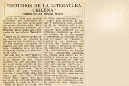 Estudios de la literatura chilena