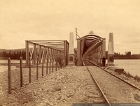 Puente férreo y carretero del Maule, 1888