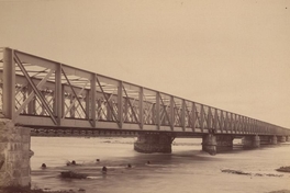 Puente férreo y carretero del Maule, 1888