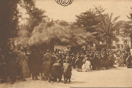 Terremoto de Talca el 1 de diciembre de 1928 : misa en la Plaza de Armas
