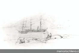 Barcos en el puerto de Cobija, hacia 1800