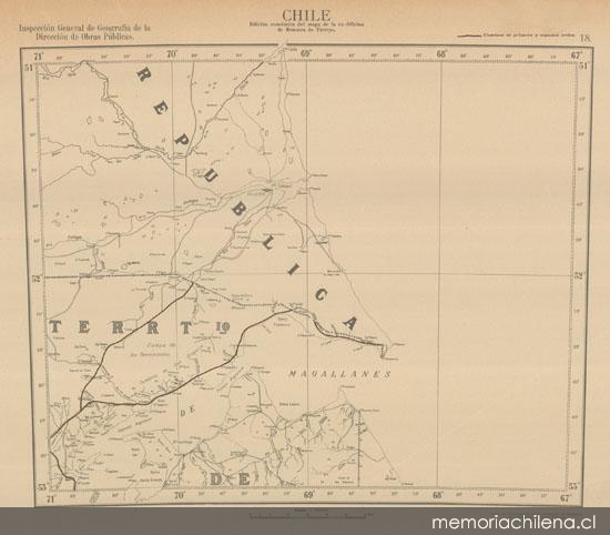 Mapa de Magallanes, 1925
