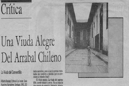 Crítica : Una viuda alegre del arrabal chileno : La viuda del conventillo