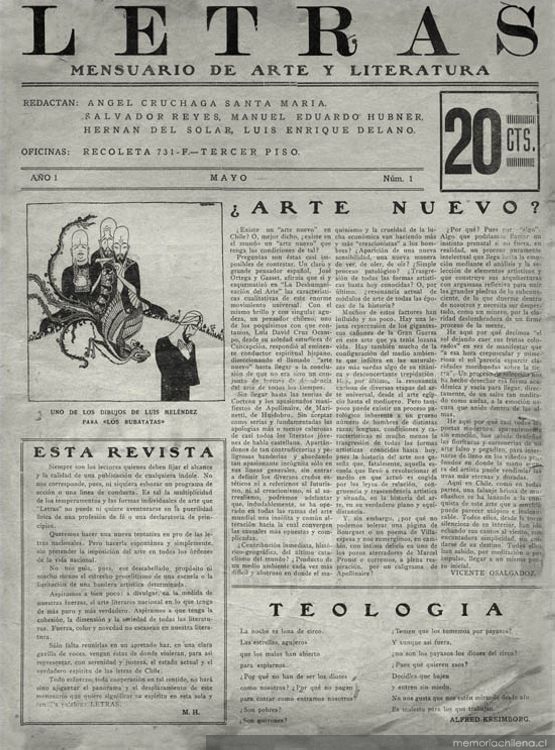 Letras no. 1, mayo de 1928
