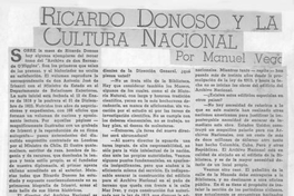 Ricardo Donoso y la cultura nacional