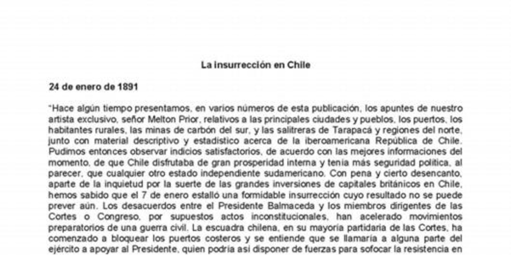 La insurrección en Chile