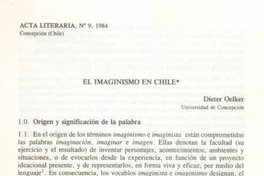 El imaginismo en Chile