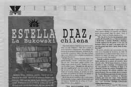 Estella Díaz, la Bukowski chilena