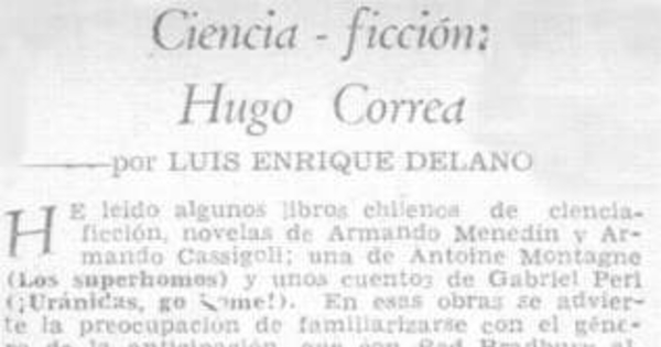 Ciencia-ficción : Hugo Correa