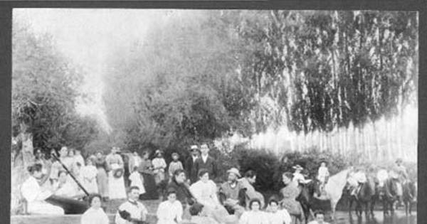 Paseo al campo, familia Vergara-Errázuriz, ca. 1900