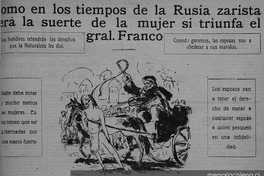 Como en los tiempos de la Rusia Zarista será la suerte de la mujer si triunfa el general Franco