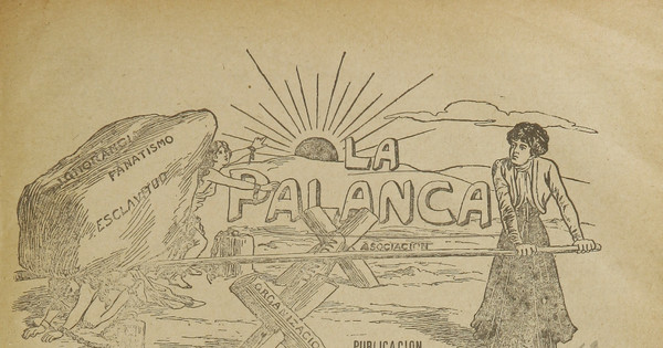 Cabecera de La Palanca, publicación feminista de propaganda emancipadora