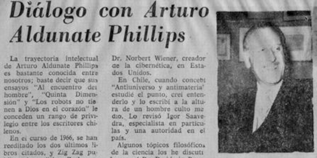 Diálogo con Arturo Aldunate Phillips