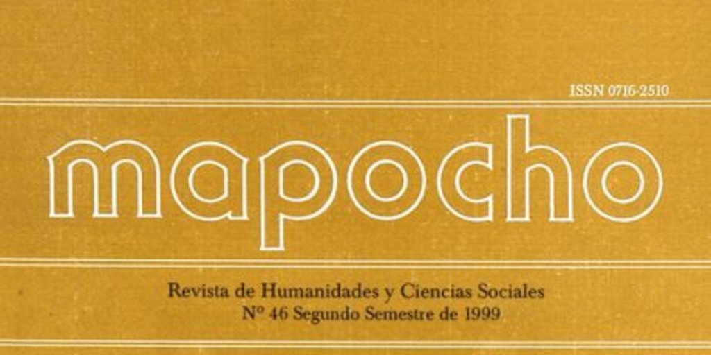 Mapocho : n° 46, segundo semestre, 1999