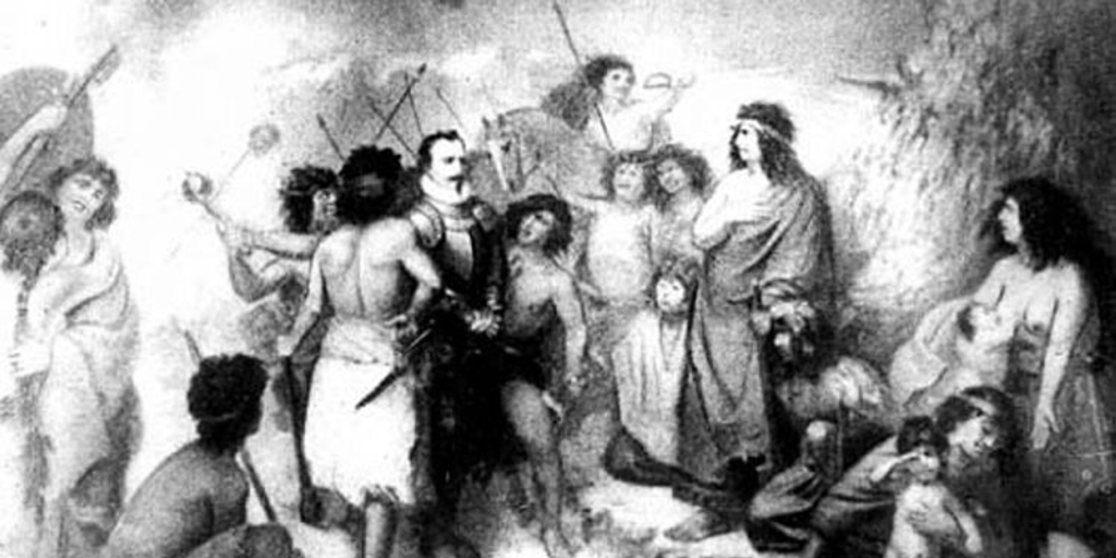 Últimos momentos de Pedro de Valdivia. Batalla de Tucapel