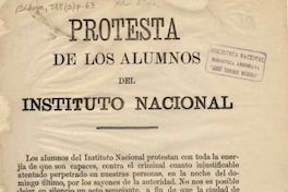 Protesta de los alumnos del Instituto Nacional