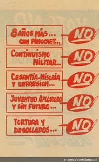8 años más con Pinochet, No, 1988
