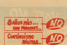 8 años más con Pinochet, No, 1988
