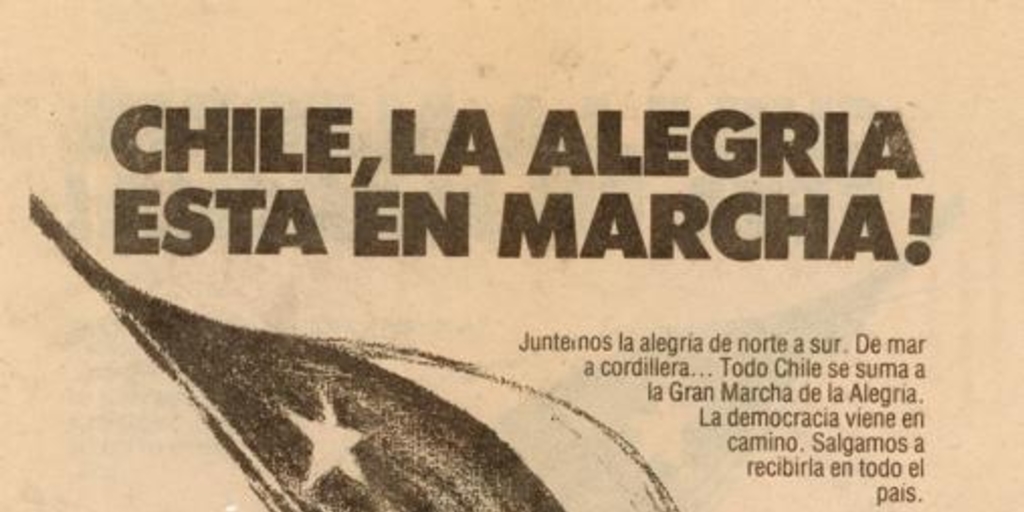 Chile, la alegría está en marcha, 1 de octubre 1988
