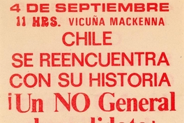 Un No general al candidato, 4 de septiembre 1988