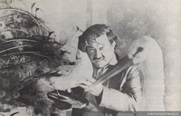 Raúl Ruiz en el rodaje de El Juego de la Oca, 1979