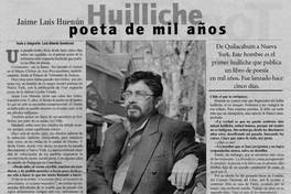 Jaime Luis Huenún : Huilliche, poeta de mil años