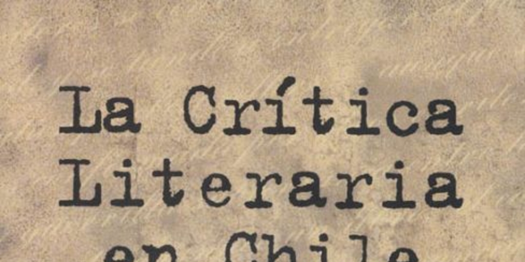 La crítica literaria en Chile