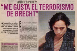 "Me gusta el terrorismo de Brecht"