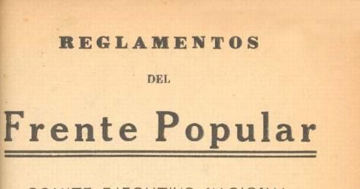 Reglamentos del Frente Popular : Comité Ejecutivo Nacional : Comités Provinciales, Departamentales y Comunales