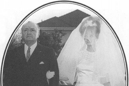 René Silva Espejo como padrino de matrimonio de su nieta Constanza Lewis Silva, hacia 1970