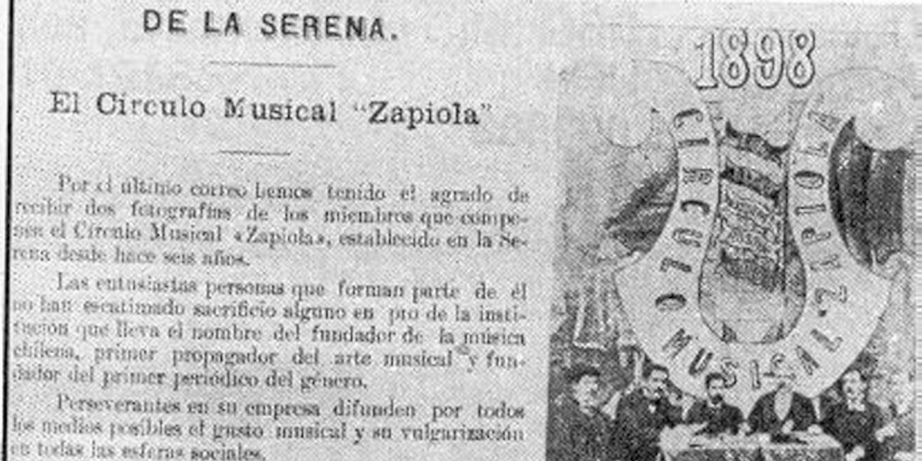 El Círculo Musical Zapiola, 1898