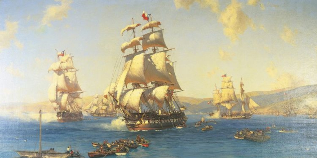 Zarpe de la Primera Escuadra Nacional el 10 de octubre de 1818