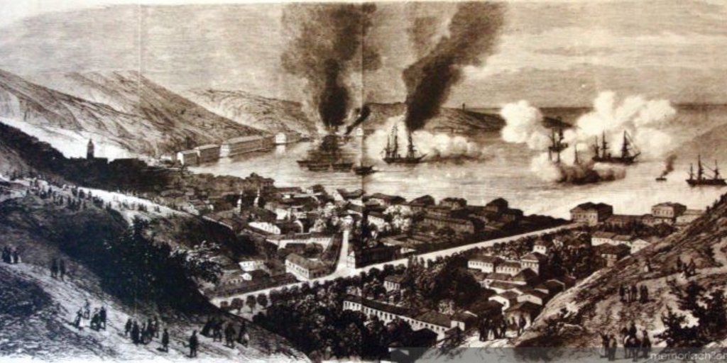 Bombardeo de Valparaíso. Guerra contra España, 31 de marzo de 1866