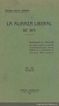 La Alianza Liberal de 1875